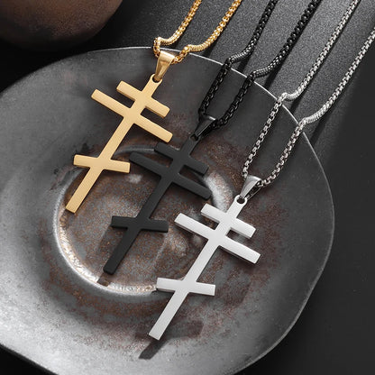 Orthodox Cross Stainless Steel Necklace