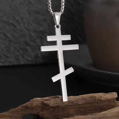 Orthodox Cross Stainless Steel Necklace