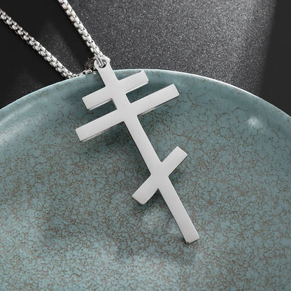 Orthodox Cross Stainless Steel Necklace