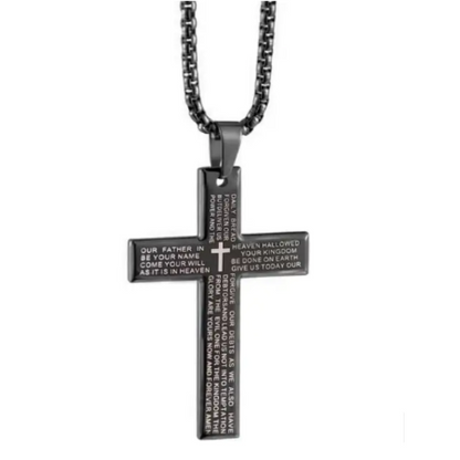 Lords Prayer Cross Necklace