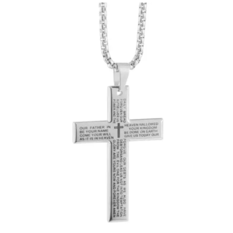 Lords Prayer Cross Necklace