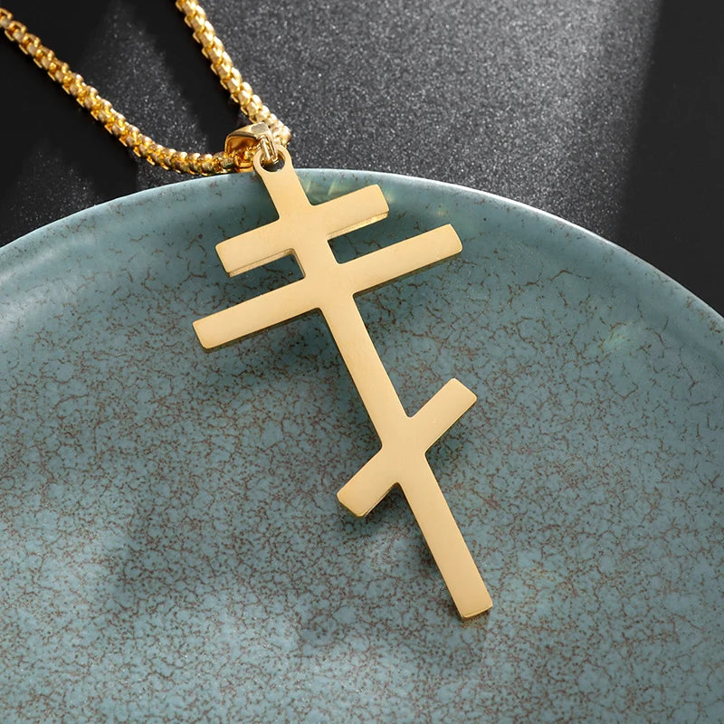 Orthodox Cross Stainless Steel Necklace