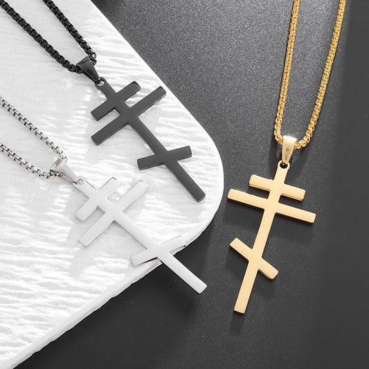 Orthodox Cross Stainless Steel Necklace