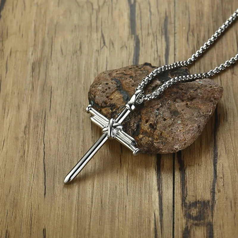 Titanium Steel Cross Necklace